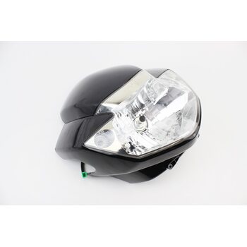 пластик - обтекатель + ветровик, фара, ЧЕРНЫЙ (TVS Apache RTR 160)