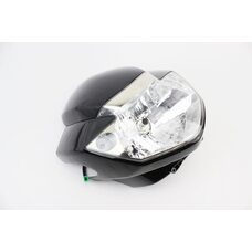пластик - обтекатель + ветровик, фара, ЧЕРНЫЙ (TVS Apache RTR 160)