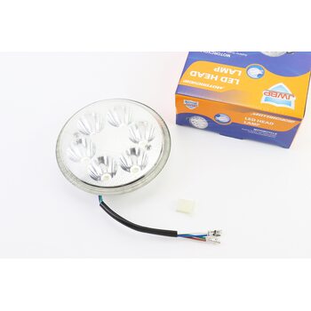 Фара кругла передня частина DELTA/ALPHA 6-LED, d-140mm, TUNING