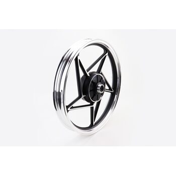 Диск колесный задний литой 18Х1,85 "под резинки" Viper-125J ЧЕРНЫЙ (ось 15мм)