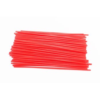 Накладки на спицы 4*240мм, к-кт 72шт, КРАСНЫЙ