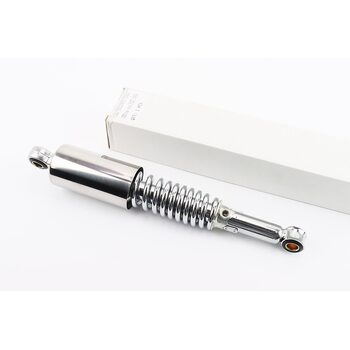 Амортизатор задний JH/CB/CG - 325мм*d55мм (втулка 12мм/втулка 12мм) со стаканом регул., хром