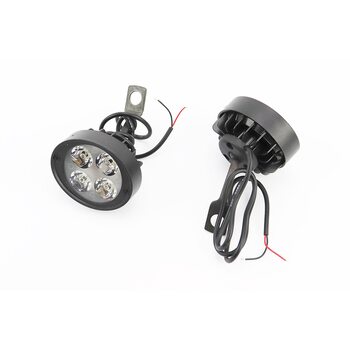 Фара дополнительная светодиодная влагозащитная (65*55mm) - 4 LED с креплением под зеркало, к-кт 2шт